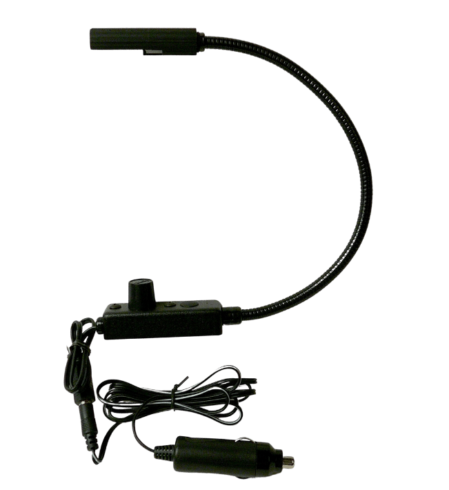 L-6/6-LED-BLUE 6" Gooseneck with Detachable Cigarette Plug Adapter