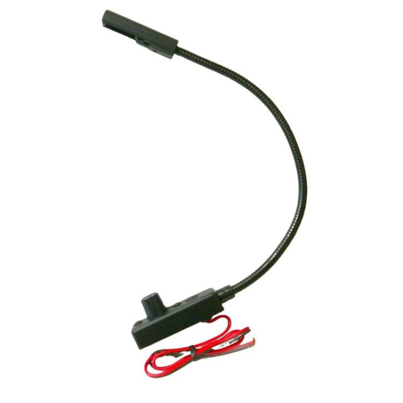 L-5/6-LED-BLUE Blue LED. Permanent End Mount 6" Gooseneck with Automotive Wiring Kit