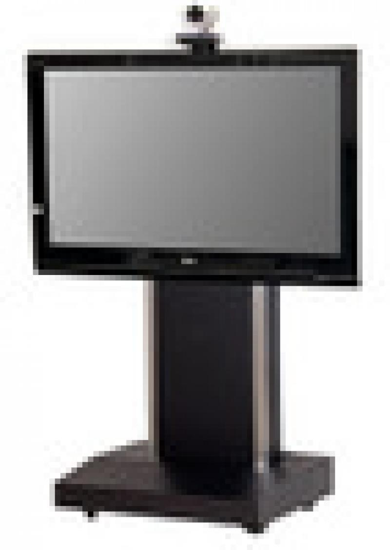 TP1000-S WHL Mobile Telepresence Stand for Single Monitors, White