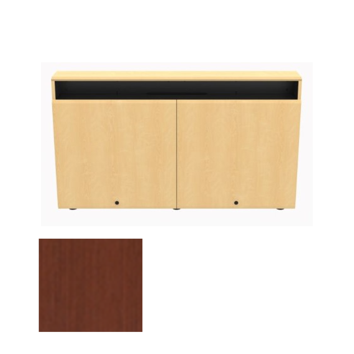 CR2-WM CLT Dual Rack Wall Mounted Credenza, Clove