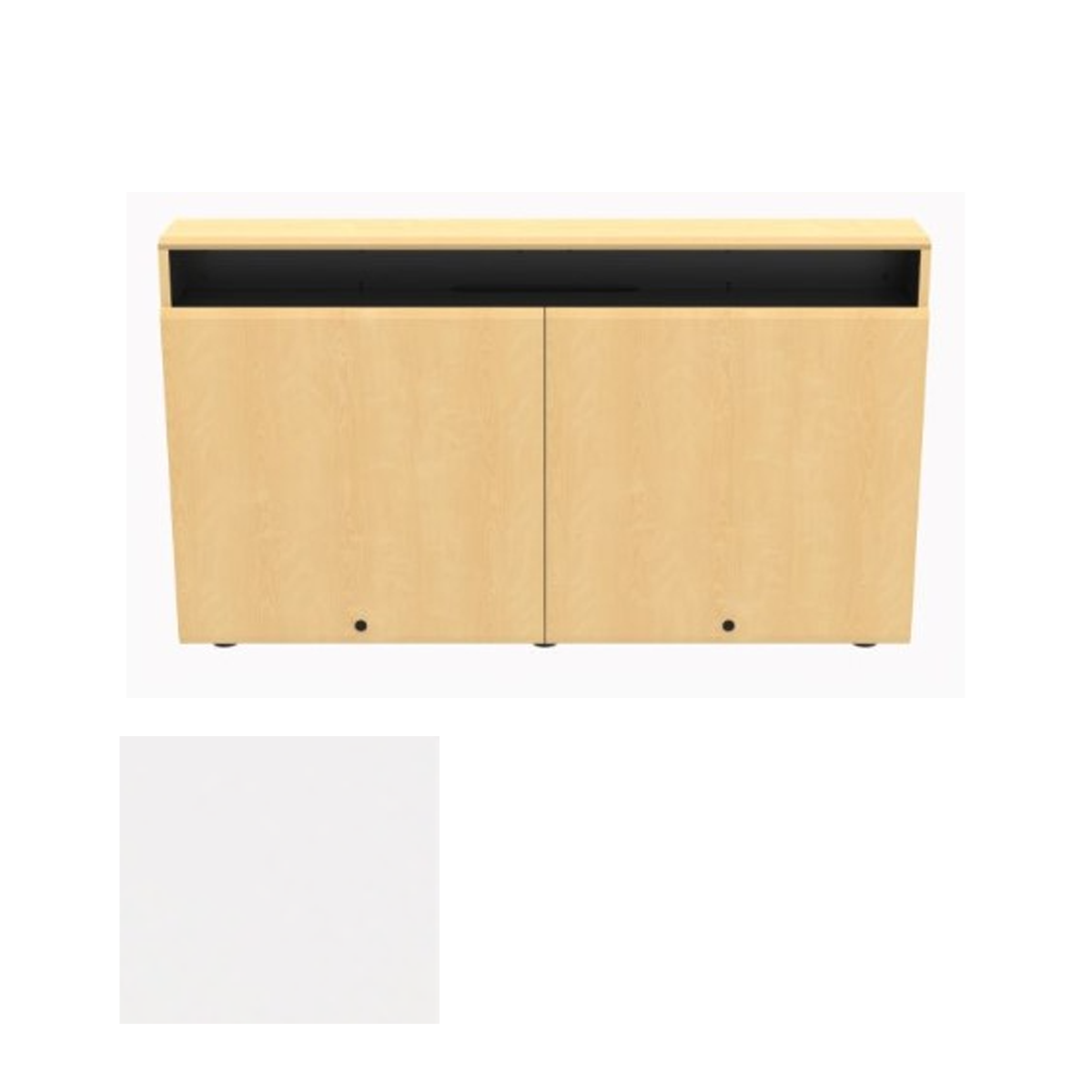 CR2-WM CWT Dual Rack Wall Mounted Credenza, Crystal White
