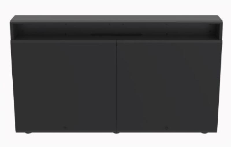 CR2-WM EBT Dual Rack Wall Mounted Credenze, Ebony