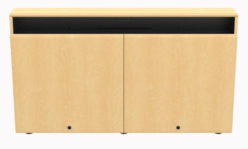 CR2-WM FMT Dual Rack Wall Mounted Credenza, Fusion Maple