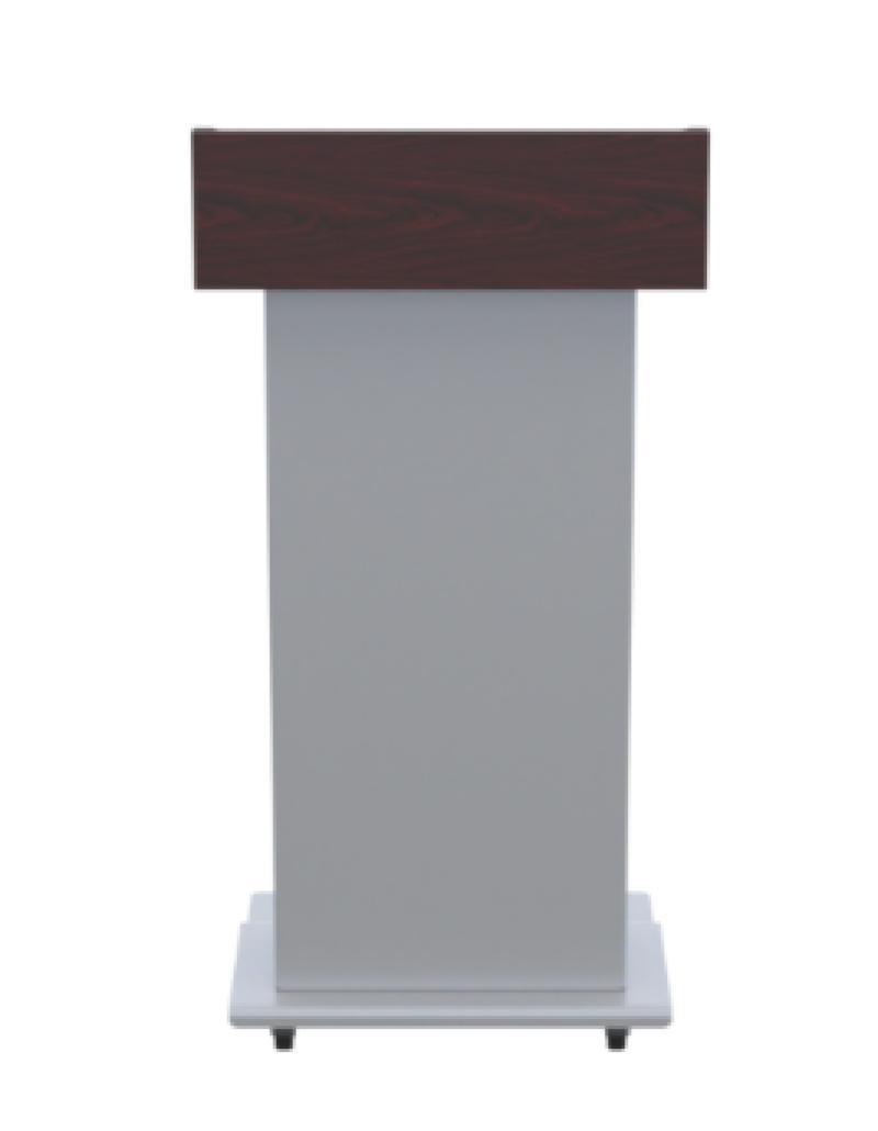 LEXYZ27 BWL Metal Presentation Lectern, Brazilian Walnut
