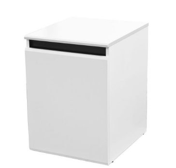 CR1000EX CWT Single Rack Credenza, Crystal White