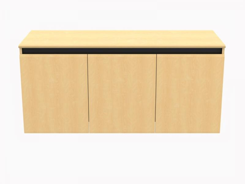 CR3000EX FMT Triple Rack Credenza, Fusion Maple