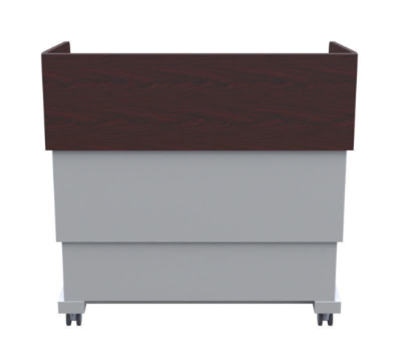 PDYZ38 BWL Height Adjustable Instructor Podium, Brazilian Walnut