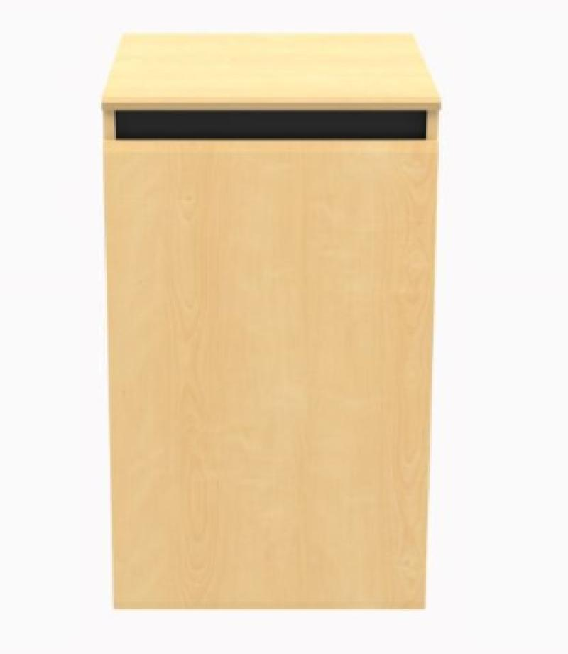 CR1016EX FMT 16U Single Rack Credenza, Fusion Maple