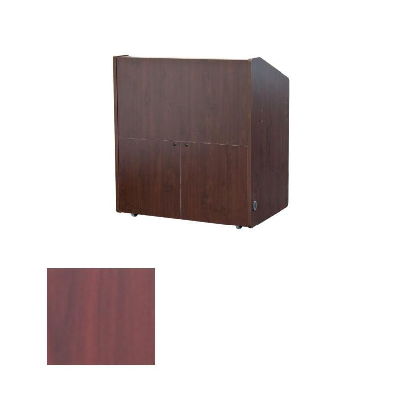 PD3002 BWL Multimedia Podium with Rack, Brazilian Walnut