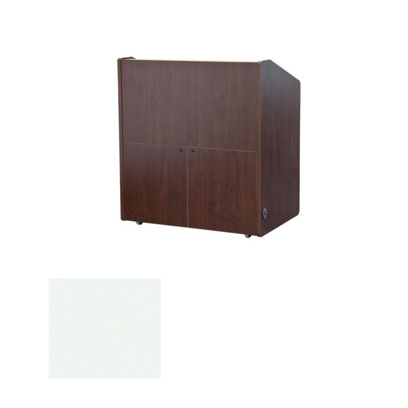 PD3002 WHL Multimedia Podium with Rack, White