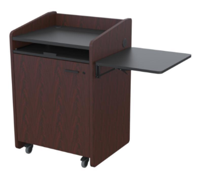 PD3004 BWL Economy Podium with Rack Mount, Brazilian Walnut