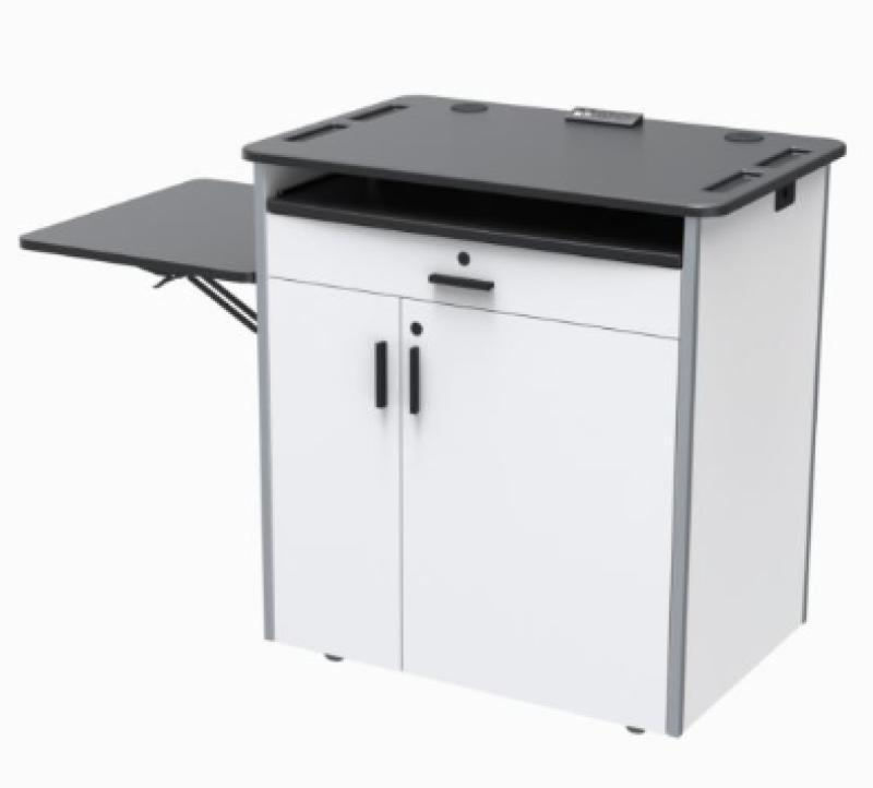 EDU-LE WHL Educational Flat Top Lectern, White
