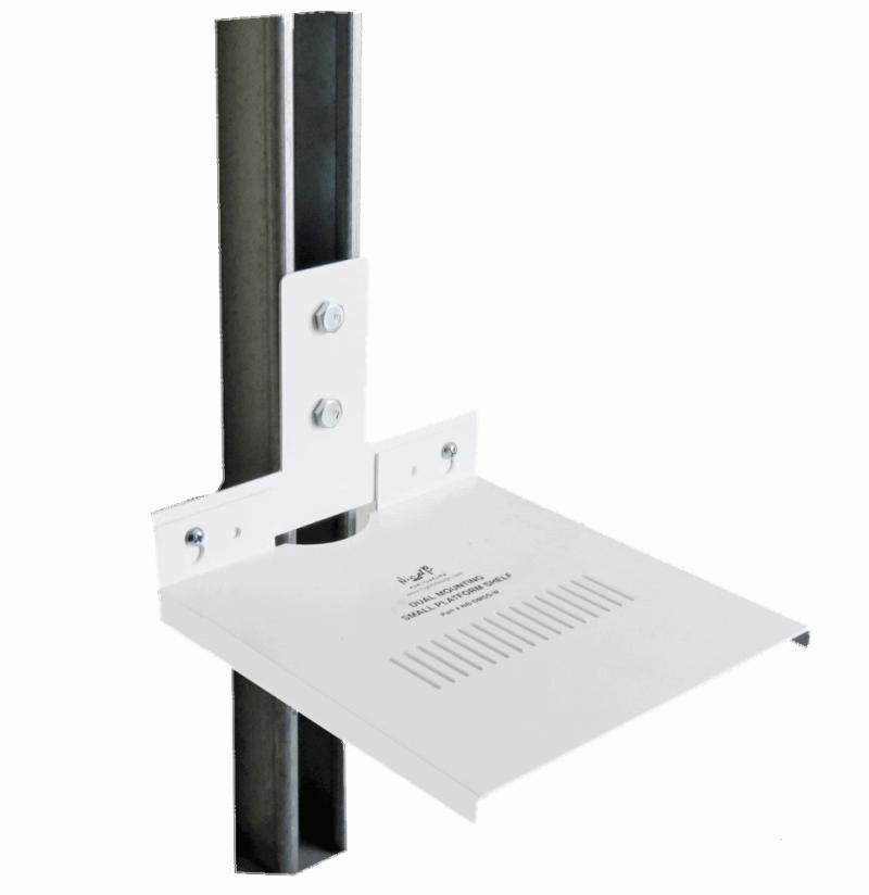 NB-DMSSUS-W Dual Unistrut/Wall Shelf Mount, White Finish