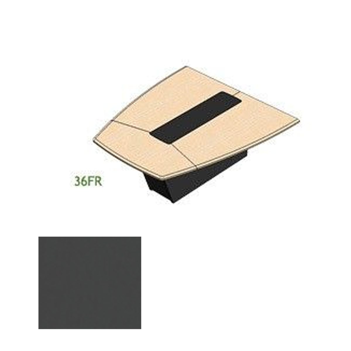 36FR SGT Table Front Section, Shark Grey