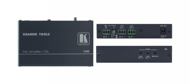 106 1:2 Microphone to Line Distribution Amplifier