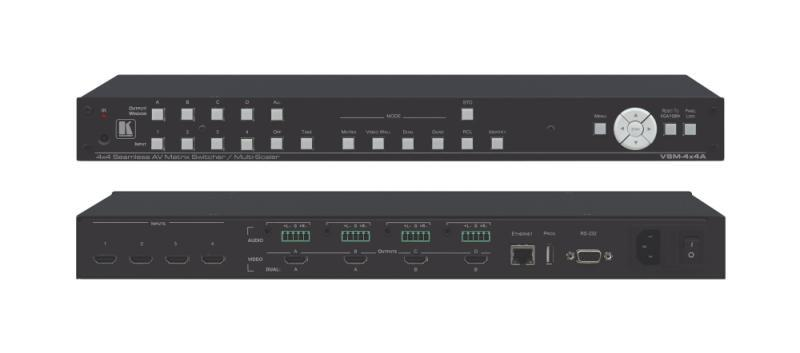 VSM-4X4A 4x4 Seamless AV Matrix Switcher/Multi-Scaler