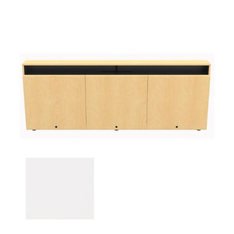 CR3-WM CWT Triple Rack Wall Mounted Credenza, Crystal White