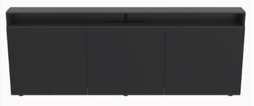 CR3-WM EBT Triple Rack Wall Mounted Credenza, Ebony