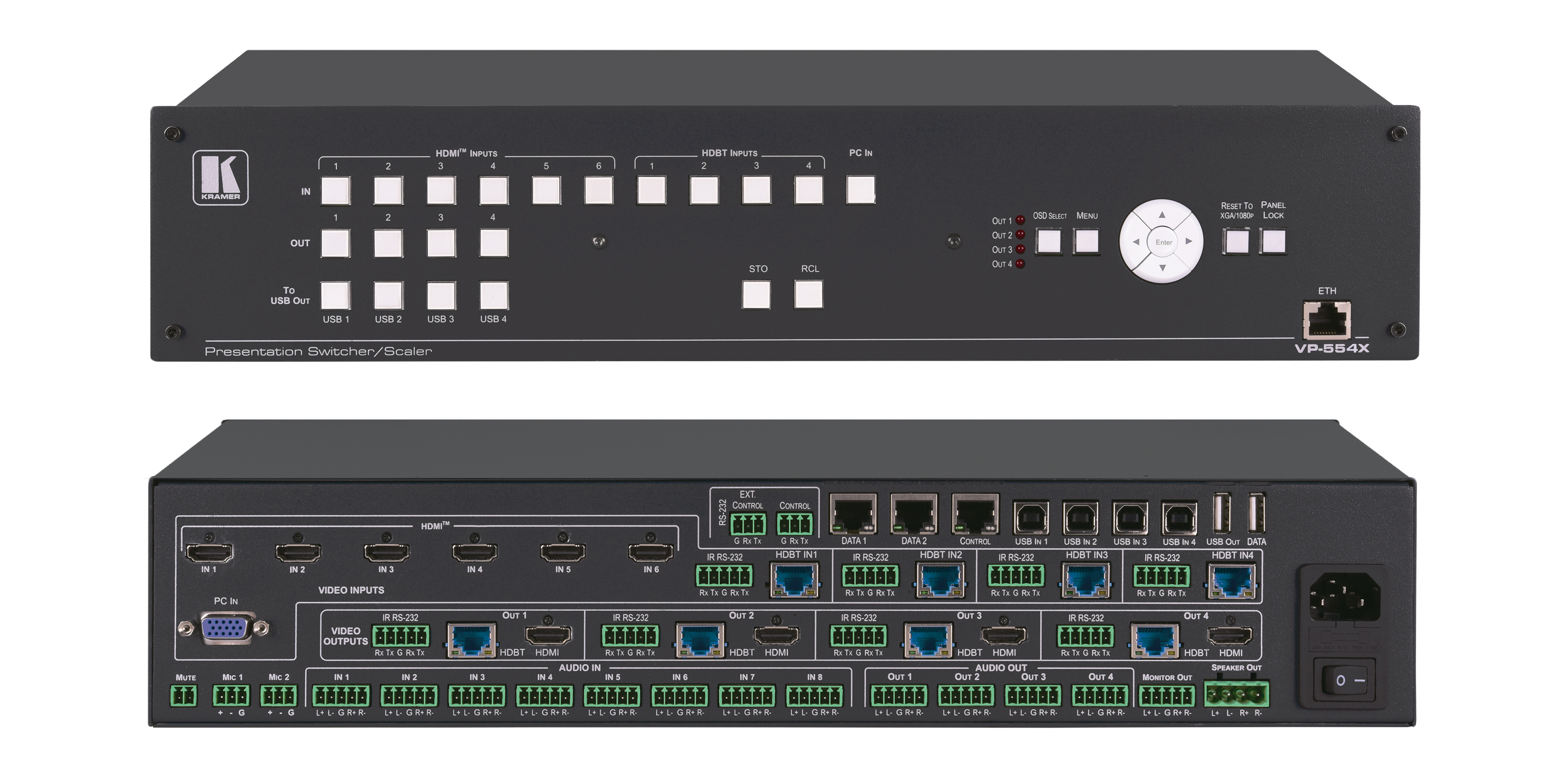 VP-554X 11x4:2 Presentation Boardroom Router / Scaler System