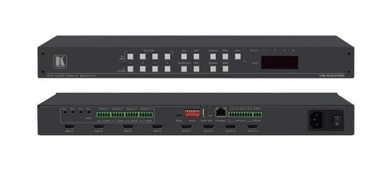 VS-44UHDA 4x4 4K UHD HDMI and Audio Matrix Switcher