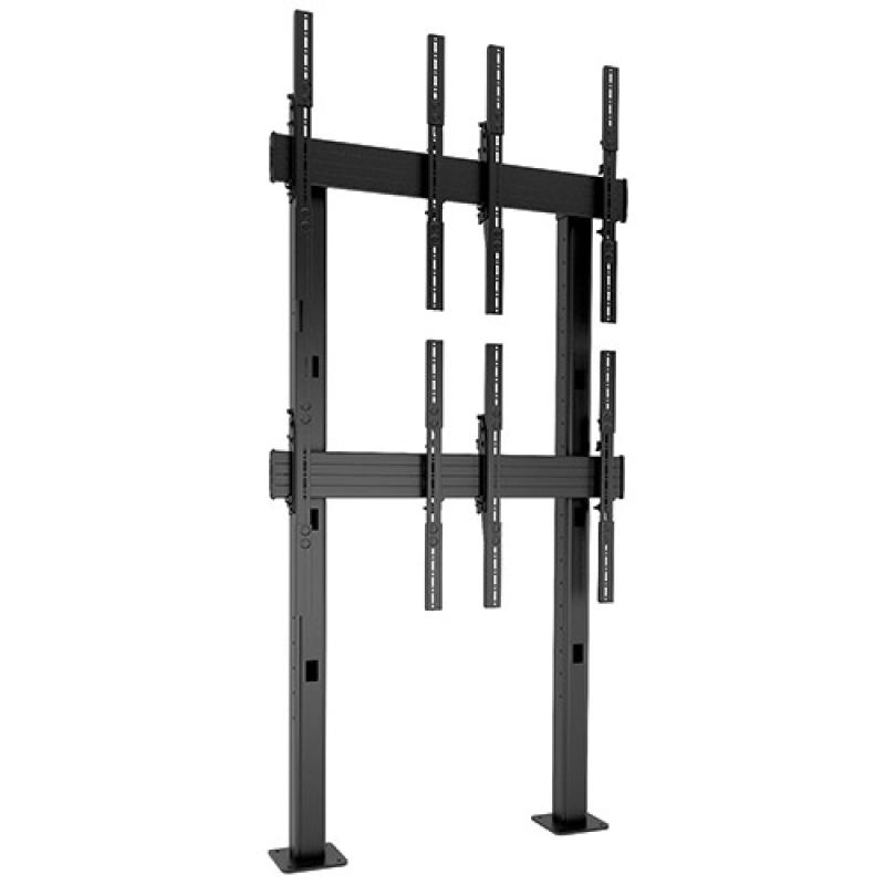 LBM2X2U FUSION 2 x 2 Micro-Adjustable Large Bolt-Down Freestanding Video Wall