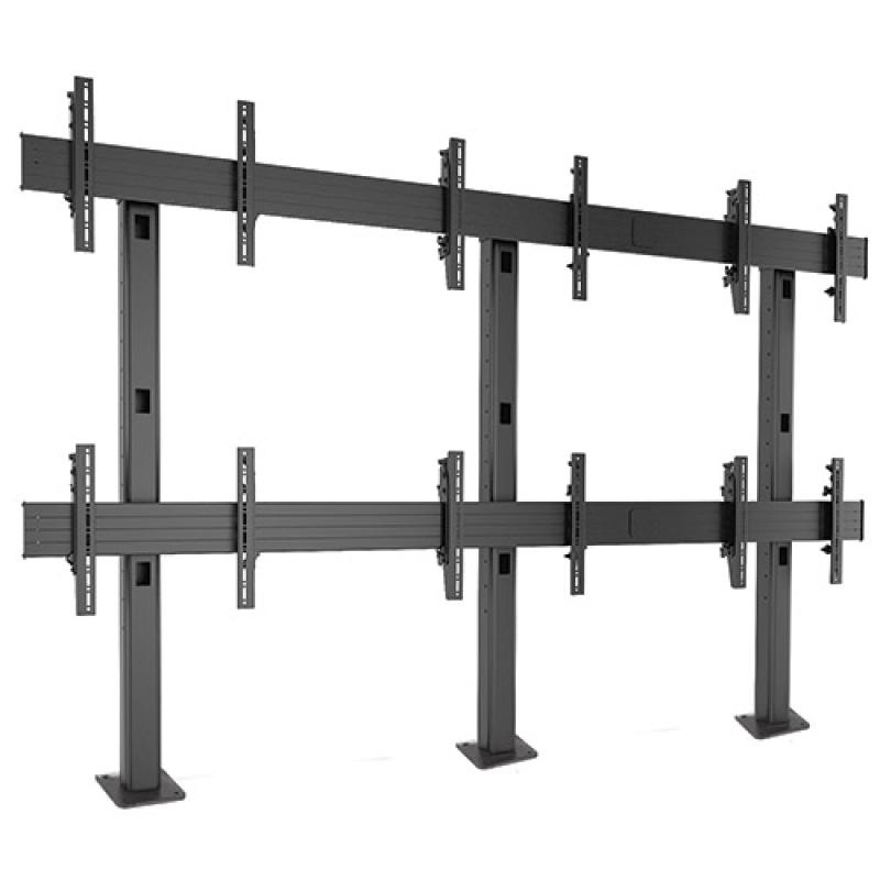 LBM3X2U FUSION 3 x 2 Micro-Adjustable Large Bolt-Down Freestanding Video Wall