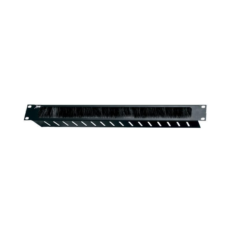 Middle Atlantic 1RU Brush Grommet Panel w/ Strain Relief Tie Points - Black