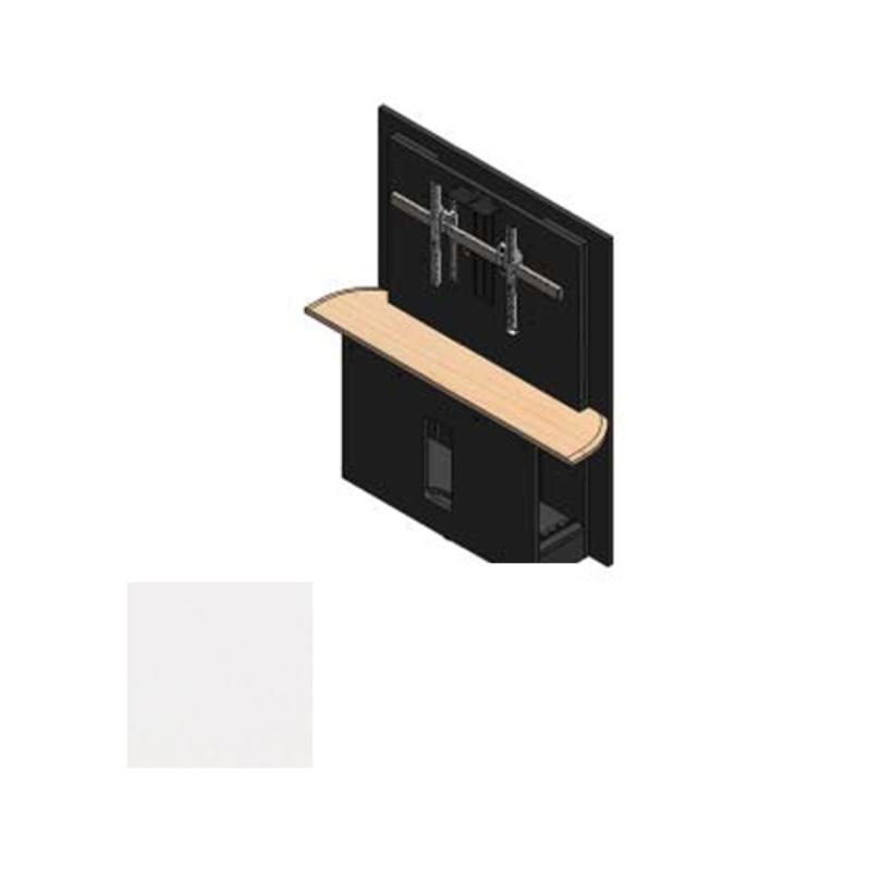 36RW-S CWT Table Section with Single Monitor Mount - Crystal White