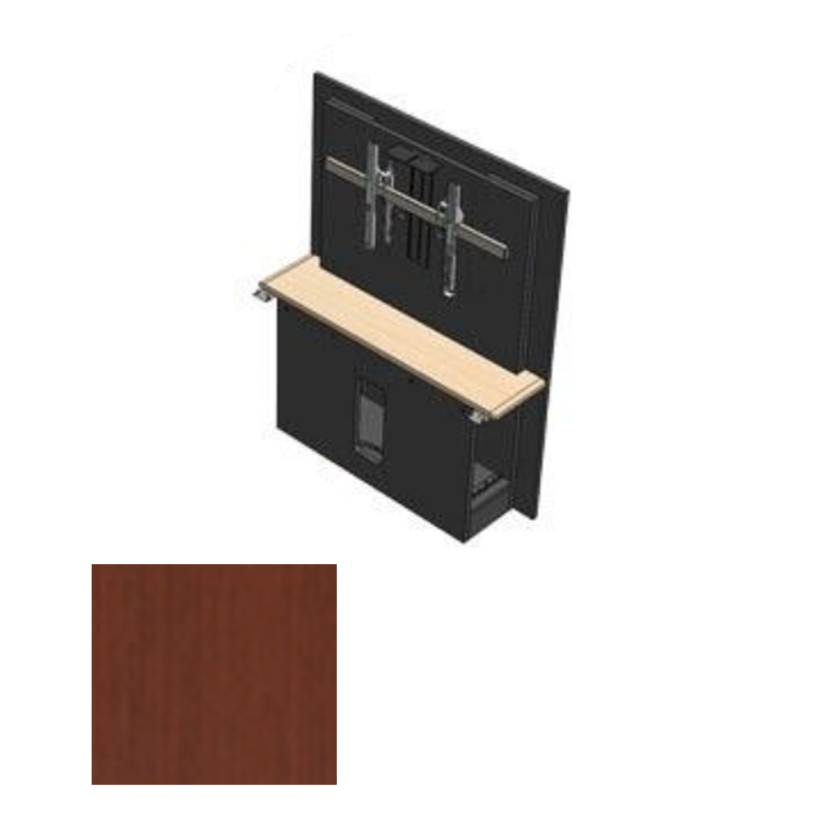 526RW-S CLT T526 Table - Section with Single Monitor Mount, Clove