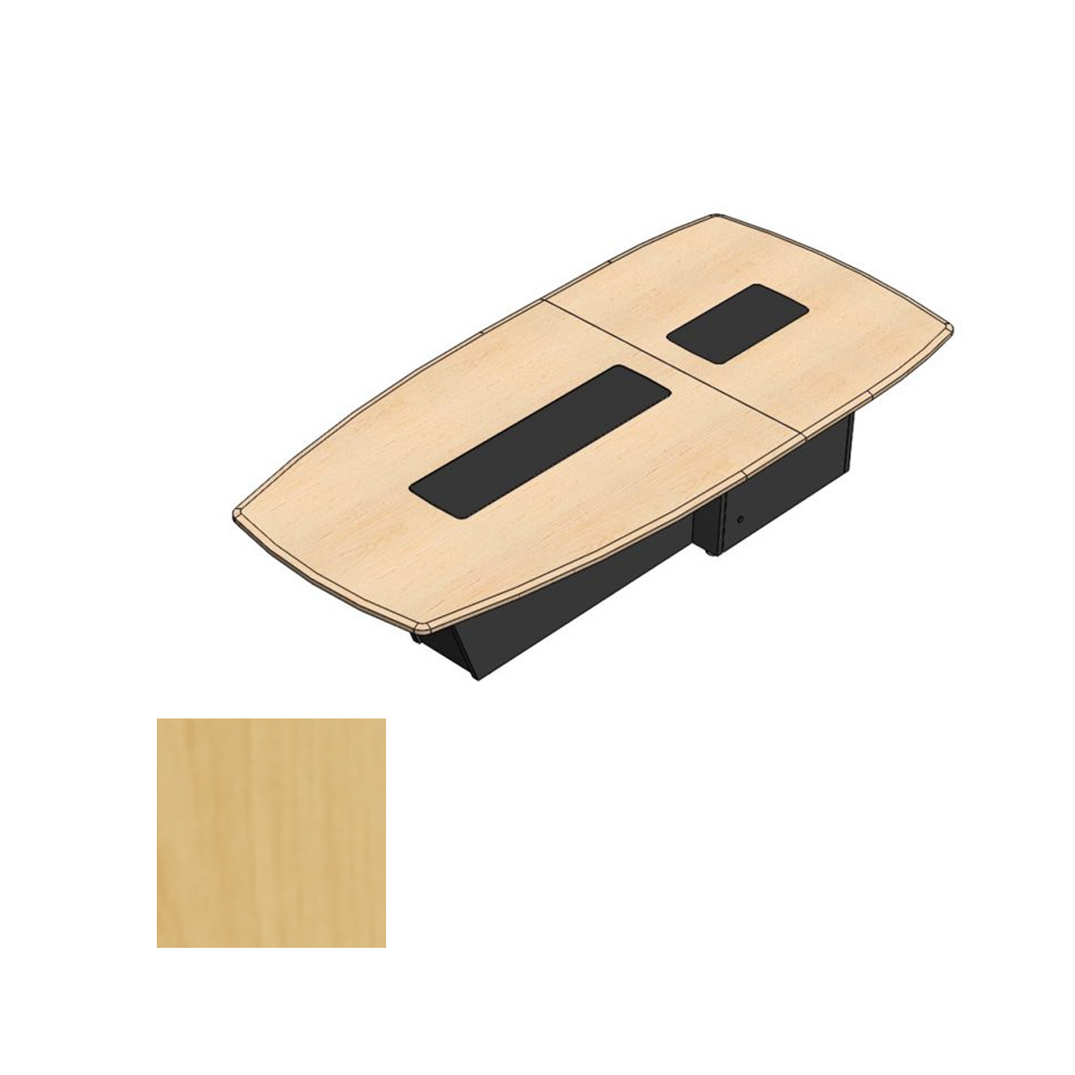 T526 Basic Modular Conference Table Package - Fusion Maple