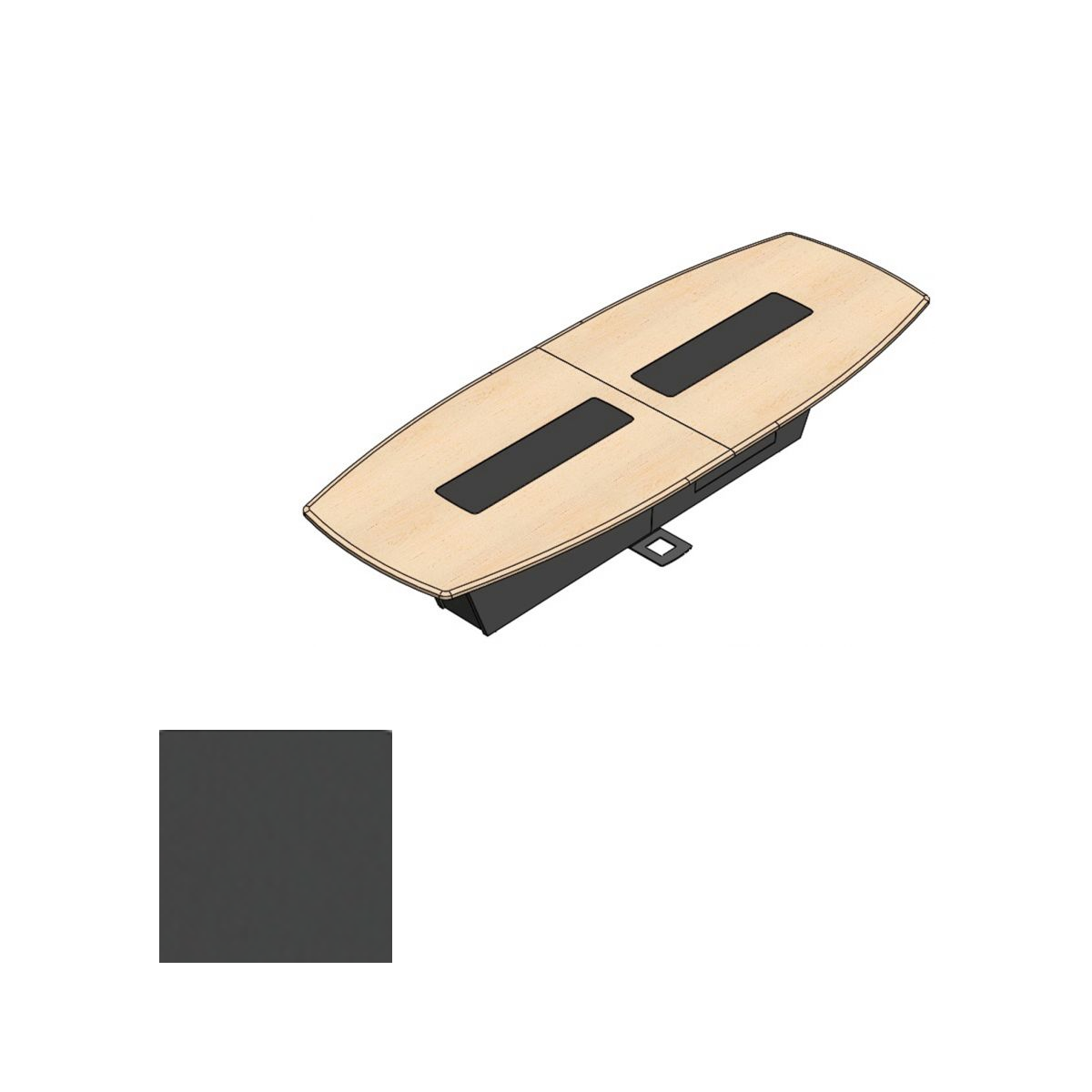 T526FTFPACKAGESGT Modular Conference Table Package FTF - Shark Grey