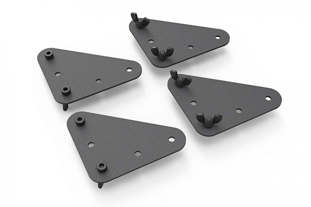 H497-BG VESA Adapter Kit for Heckler AV Cart & Heckler TV Stand - Black Grey