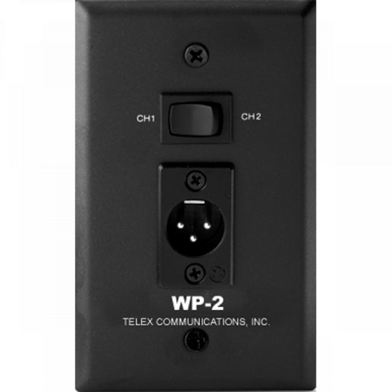 WP-2 1CH Wall Plate with 2CH Switch-Male XLR-3