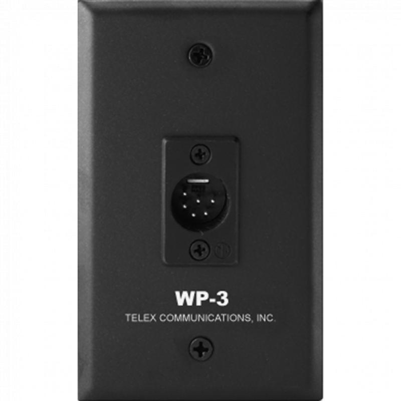 WP-3 Wall Plate, Two Channel, 6-pin XLR