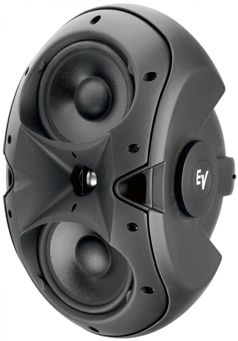 EVID6.2 Dual 6" Two-Way Surface-Mount Loudspeaker, Black