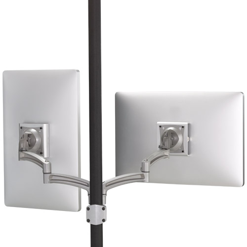 K2P220S Kontour K2P Pole Mount Articulating Arms, Dual Monitor
