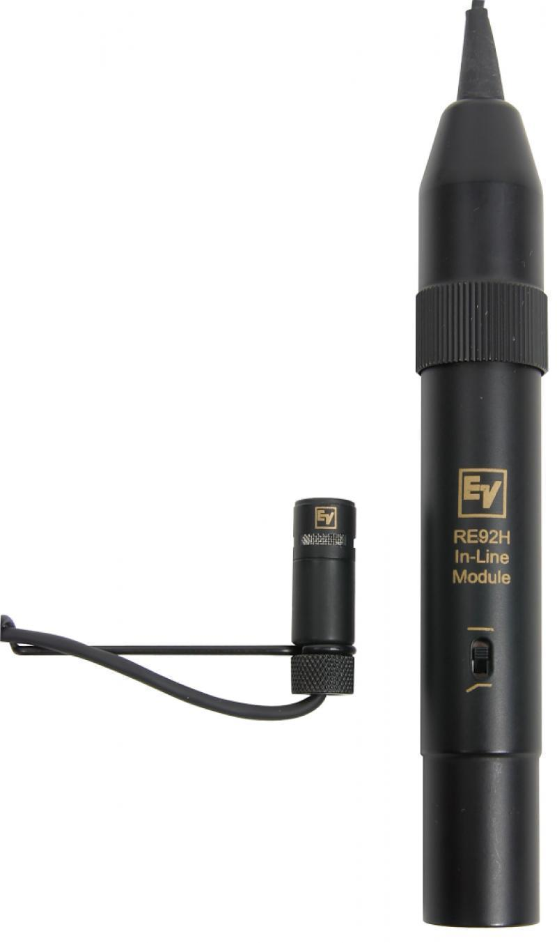 RE92H Cardioid Pattern Hanging Microphone with HPF (Black)