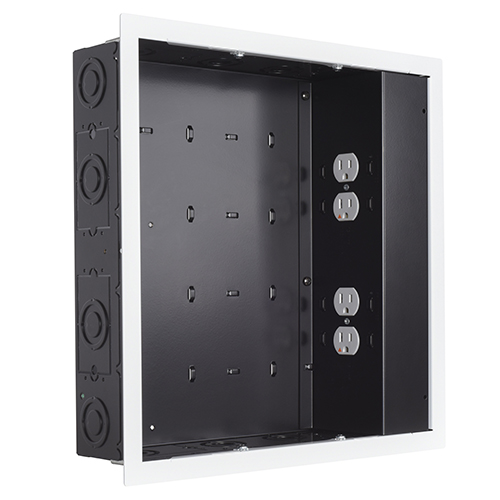 PAC526FWP4 Proximity In-wall Storage Box with 4 Receptacle Filter & Surge