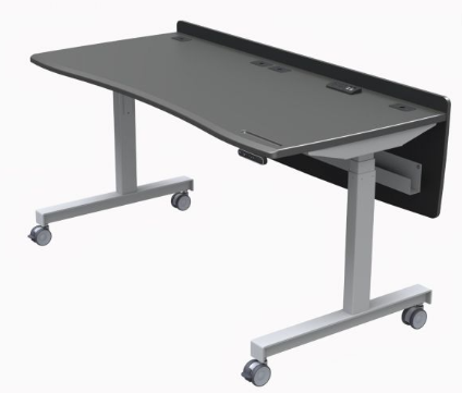 DS6330-LFT SGT ADA Compliant Electric Lift Sit/Stand Desk, Shark Grey