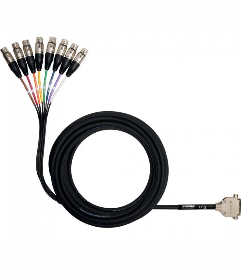 DB25-XLRF 8 Channel DB25 to XLR Female Audio Snake, 25 ft.