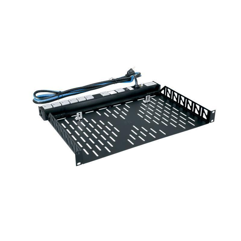 Middle Atlantic 1RU Utility - 10.8in Depth Vented Rack Shelf - Black
