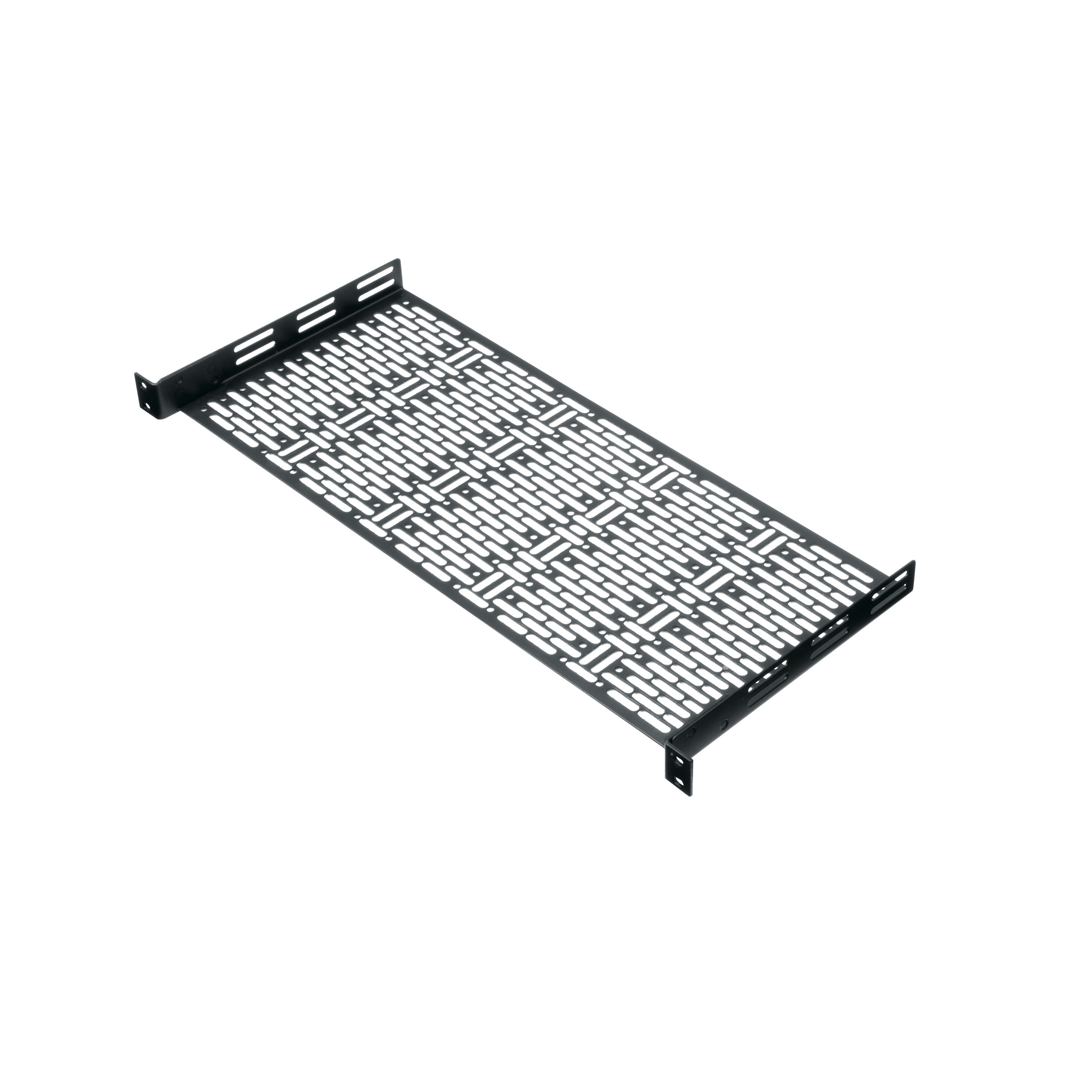 Middle Atlantic UFA 1RU Small Device Rack Mount Rack Shelf - 8in D - Black