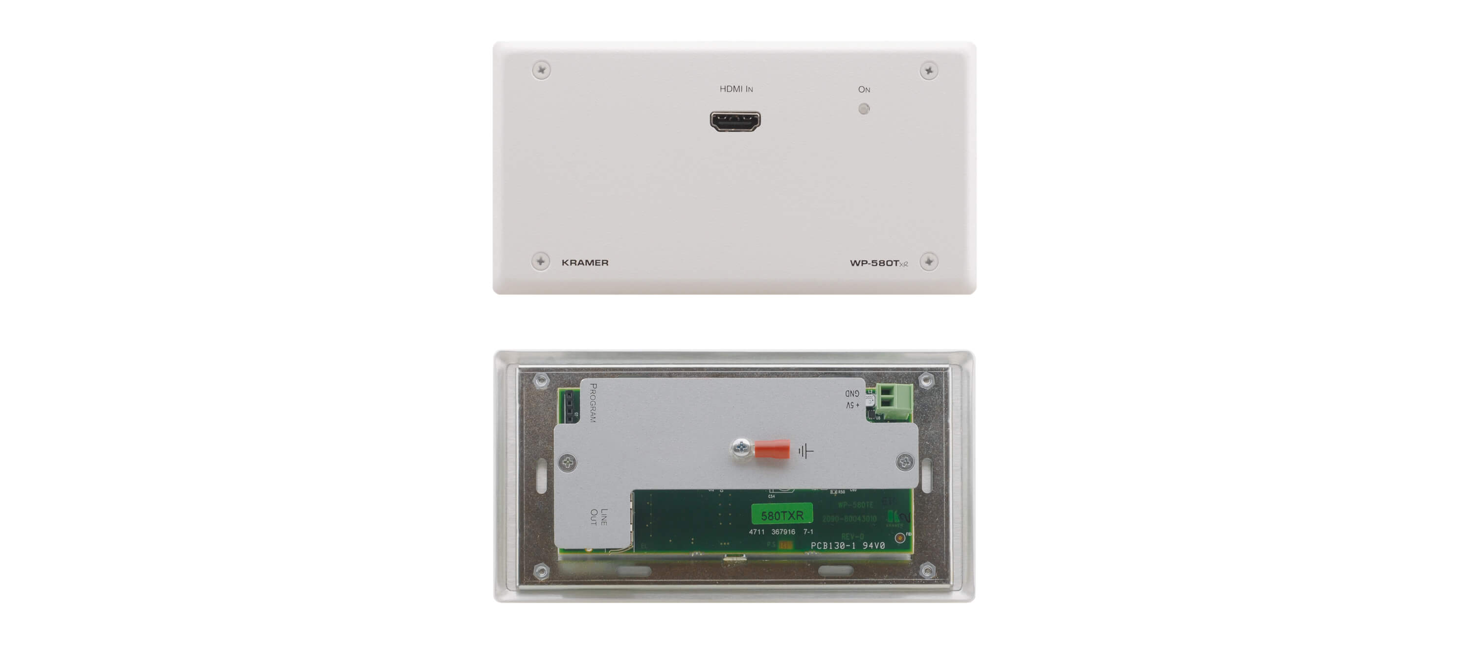 WP-580TXR 4K60 4:2:0 HDMI Wall–Plate Transmitter over Extended–Reach HDBaseT