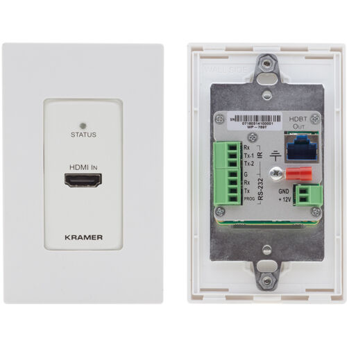 WP-789T 4K60 4:2:0 HDMI 1–Gang PoE Wall–Plate Transmitter with RS–232 & IR over Long–Reach HDBaseT