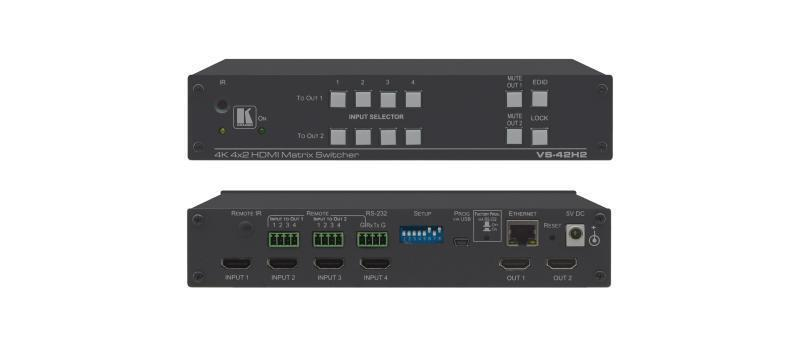 VS-42H2 VS-42H24x2 4K HDR HDMI HDCP 2.2 Matrix Switcher
