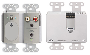 DDS-BTN44 Wall-Mounted Bi-Directional Line-Level and Bluetooth Audio Dante Interface, Stainless Steel