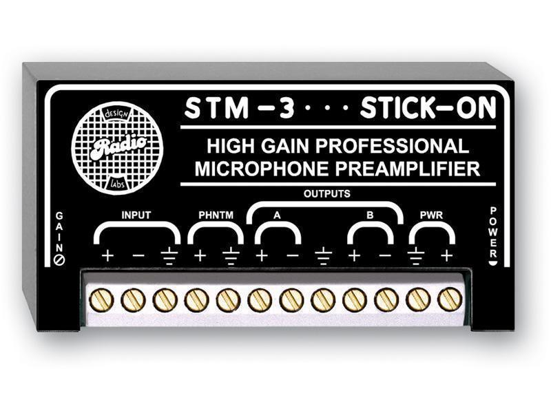 STM-3 High Gain Microphone Preamplifier - 45 to 75 dB gain