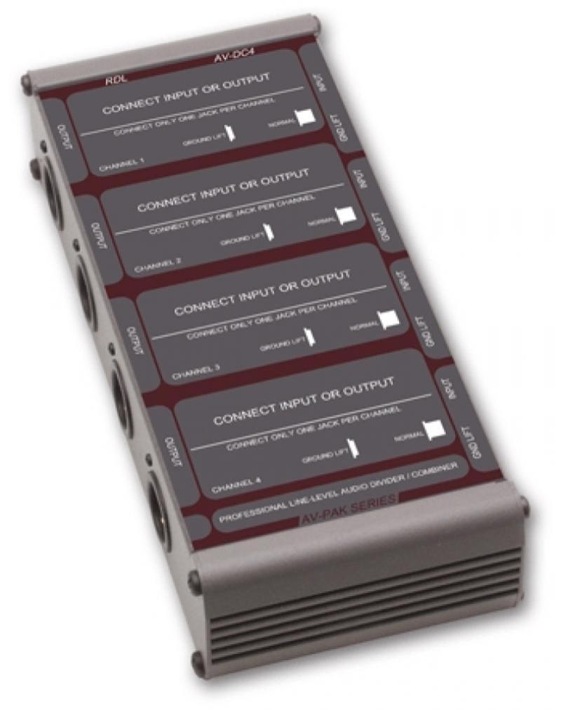AV-DC4 Line-Level Audio Divider/Combiner