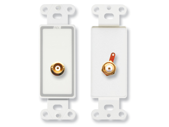 D-BNC BNC Jack on Decora® Wall Plate - Solder type