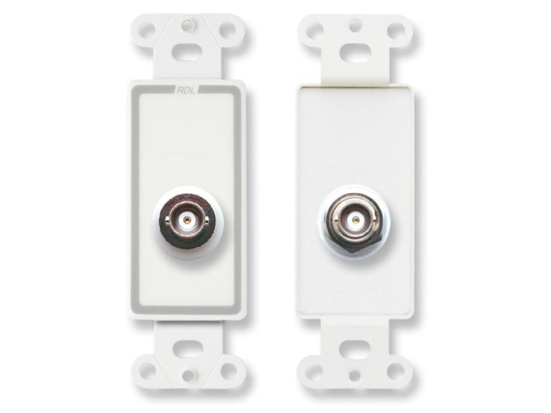 D-BNC/D Insulated Double BNC Jack on Decora® Wall Plate
